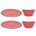 thumbnail image 3 of Imitation Porcelain Plate,4Pcs Salad Dish Set Salad Dish Round Dish High-End Performance, 3 of 8