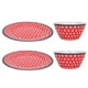 thumbnail image 1 of Plato de porcelana de imitación, juego de platos de ensalada de 4 piezas, vajilla, juego de platos de ensalada, funcionalidad versátil, 1 of 8