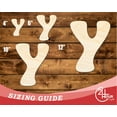 thumbnail image 3 of Unfinished Wood Groovy Y Font Shape | DIY Craft Cutout | up to 46" DIY 8" / 1/2", 3 of 3