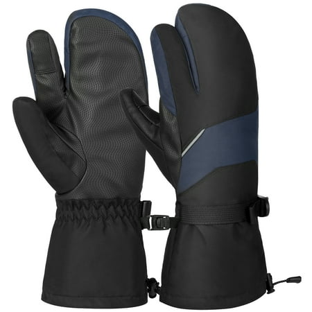 Winter Ski Mittens Waterproof Ski Gloves Warm Snow Snowboard Mittens Outdoors Cold Weather Mittens for Men Women