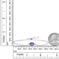 thumbnail image 3 of Gem Stone King 925 Sterling Silver Purple Amethyst Solitaire Bracelet for Women (1.20 Cttw, Oval Checkerboard 8X6MM, Gemstone February Birthstone, Fully Adjustable up to 9 inch), 3 of 3