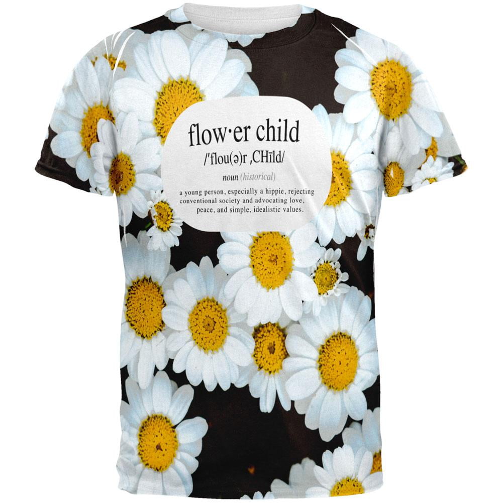 Flower Child Definition Daisies All Over Mens T Shirt Multi XLG