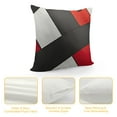 thumbnail image 4 of PIKWEEK   Throw Pillow Covers Modern Abstract Red Stripes Gray Black White Bold Grey Decorative Pillow Cases Home Decor Square Pillowcases, 4 of 5