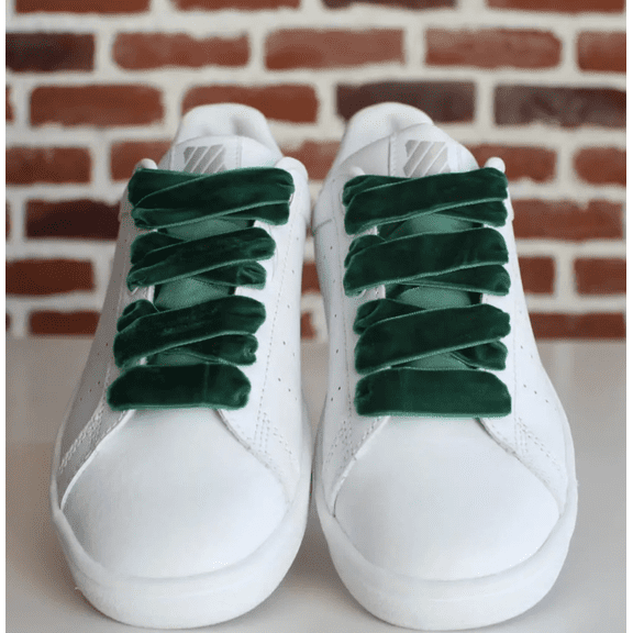 Green Velvet Shoelaces