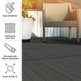 thumbnail image 4 of Pure Garden 6PK Interlocking Deck Tiles All Weather Outdoor Flooring, Gray, 4 of 10