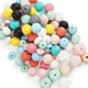 thumbnail image 4 of 100 Piezas de Cuentas de Silicona de 15 Mm, Forma Redonda, Cuentas de Silicona Poligonales, Kit de Accesorios de Silicona para Hacer Llaveros DIY, Pulseras, 4 of 5