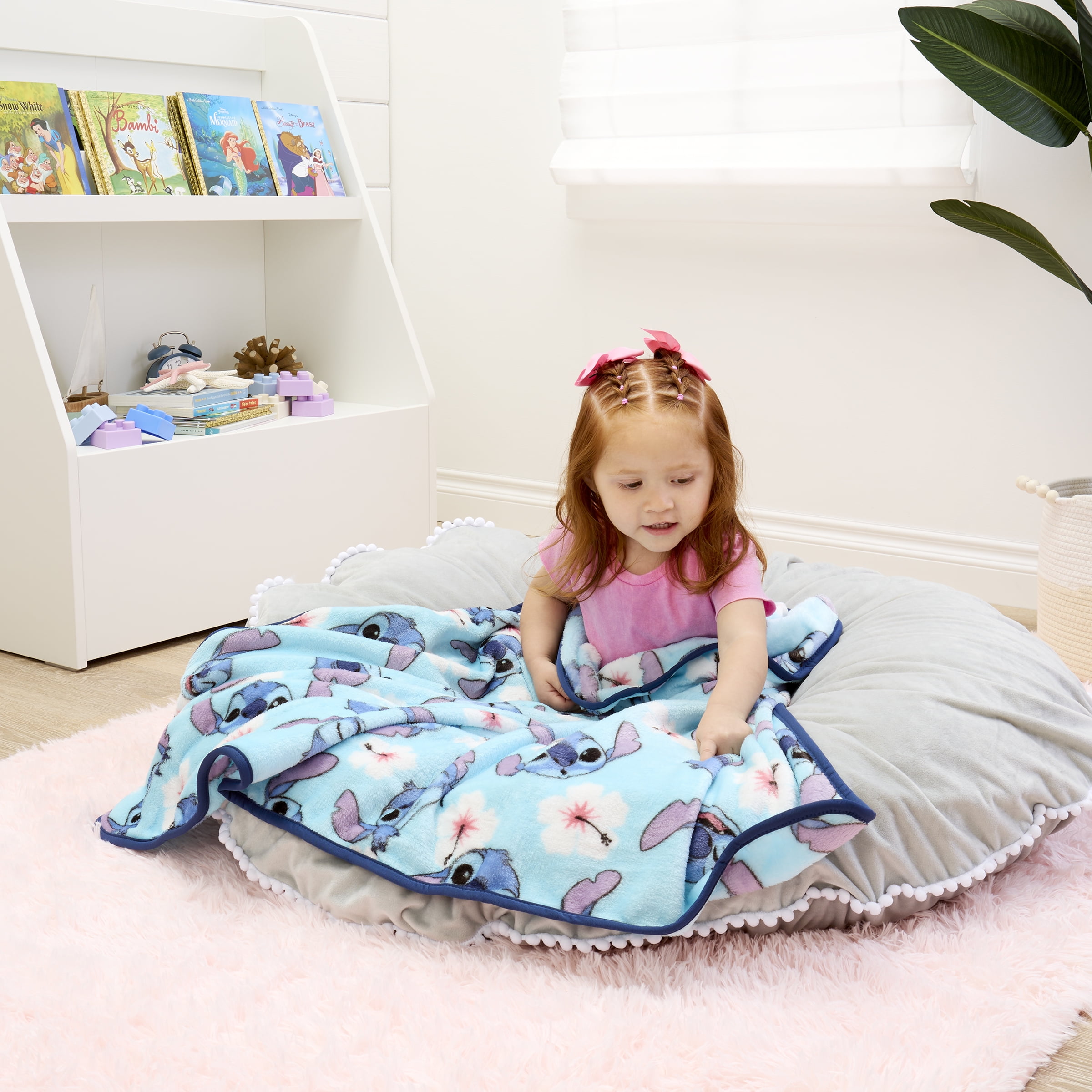 Disney Stitch Plush Toddler Blanket, Turquoise, Unisex, 40" x 50"