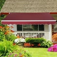 thumbnail image 2 of Outsunny 10' X 8' Manual Retractable Sun Shade Patio Awning - Wine Red, 2 of 10