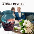 thumbnail image 4 of JAGASY Bike Urn for Ashes Adult Male & Female, Blue Small Urns for Human Ashes Keepsake, Sunset Cemetery Tree Decorative Urns for Mom, Memorial Mini Cremation Urn for Dad, (3 Inch), 4 of 7