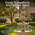 thumbnail image 3 of Sunnydaze Grand Courtyard Traditional Earth Resin 4-Tiered Outdoor Water Fountain, 3 of 13