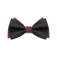 thumbnail image 1 of CORBATA DE MOÑO CRUZADA VINTAGE DE DOS COLORES PARA EL DÍA DEL PADRE, TAMAÑO ÚNICO, NEGRO-ROJO, PARA BANQUETES, BODAS Y MÁS, 1 of 4