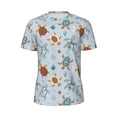 thumbnail image 5 of Wukai Sea Turtle Print Men's Short-Sleeved Mesh T-Shirt,Quick-Dry Short Sleeve Workout T-Shirt-3X-Large, 5 of 8
