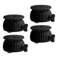 thumbnail image 2 of Rueda giratoria redonda de 4 Uds con freno, rotación de 360  degree, fácil de instalar para cajones móviles, ruedas para muebles de banco de trabajo Rueda Negra Negra, 2 of 8