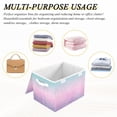 thumbnail image 7 of Foldable Fabric Storage Bin With Handle Collapsible Basket Box Storage With Lid Organizer Pastel Glitter, 7 of 7