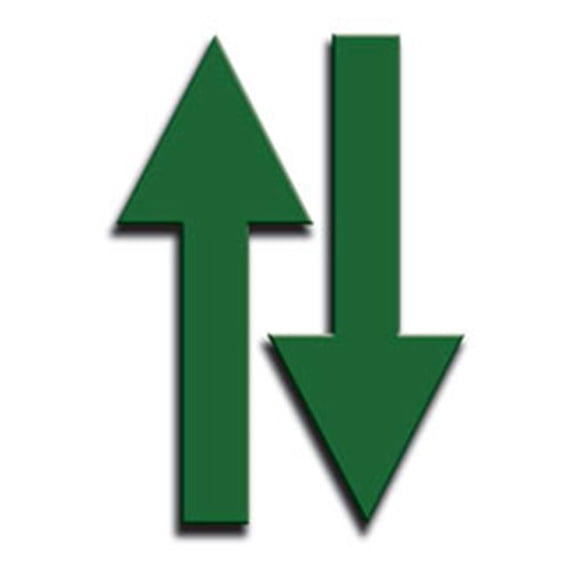 DIY Industries 25-1001-12-614 Symbol Arrow, 12 in. Green, 20 pc.
