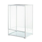 REPTI ZOO Reptile Tempered Glass Terrarium, Tall Medium 24Lx18Dx36H; Easy Assembly