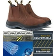thumbnail image 6 of HANDMEN Men's Slip On Soft Toe Waterproof Slip Resistant Anti-static Puncture-proof Work Boots, CRZ802, 10.5D, 6 of 6