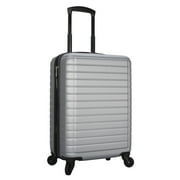 Protege Vacationer 20-inch Carry-on Expandable Hardside Luggage With 360-Spinner Wheels and Divider Pockets, Silver