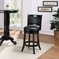 thumbnail image 2 of Boraam Augusta Tabouret de Comptoir Pivotant Hauteur Comptoir, Noir, 2 of 9
