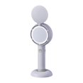 thumbnail image 4 of Ventilador de escritorio, luz LED de maquillaje, espejo de alta definición, silencioso, portátil, personal. Blanco, 4 of 9