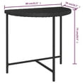 thumbnail image 4 of vidaXL Garden Table Black 80x50x75 cm Poly Rattan, 4 of 4