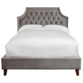 thumbnail image 6 of Pemberly Row Traditional Velvet Fabric King Bed in Flannel Gray, 6 of 6