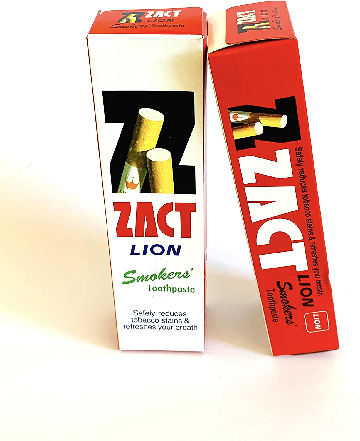 160 G. Zact Lion Toothpaste Smokers'. Advanced Stain Removal Formula  Effectively Removes Tobacco Stains