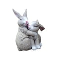 thumbnail image 4 of veasfak Garden Bunny Statue Animal Sculpture Decorative Spring Decoration Rabbit Figurine for Living Room Windowsill Porch Lawn Patio Gray, 4 of 9