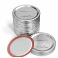thumbnail image 1 of 50pcs Mason Jar Lids: Wide Mouth Mason Jar Covers - Tinplate Split-Type Canning Lids - Leak-Proof Metal Covers For Food Storage, 1 of 3