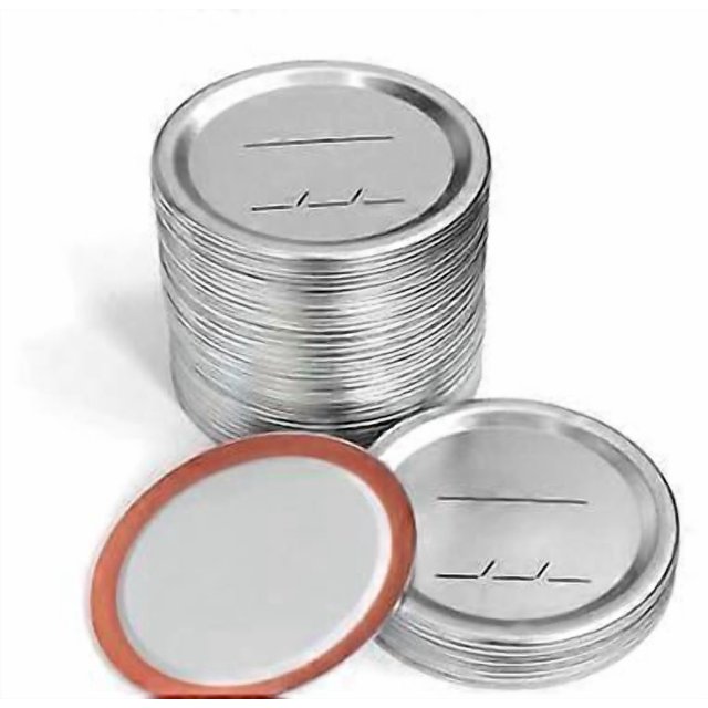 50pcs Mason Jar Lids: Wide Mouth Mason Jar Covers - Tinplate Split-Type Canning Lids - Leak-Proof Metal Covers For Food Storage