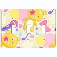 thumbnail image 2 of Metal Light Switch Wall Plate Outlet Cover (Yellow Teddy Bear Karaoke Hearts Music Bow - Triple Toggle), 2 of 2