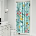 thumbnail image 2 of Botanical Bee Flower Shower Curtain for Bathtubs, Quick-Dry Polyester 36x72, Includes Hooks, Colorful Garden-Inspired Decor, 2 of 5