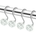thumbnail image 2 of 12 Piece Set - Crystal Clear Accent Shower Curtain Hooks Rings Rustproof, 2 of 3