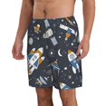 thumbnail image 2 of Disketp Men'S Swim Trunks Hawaiian Breathable Surf Beach Swimsuits Mesh Lining Beach Shorts With Pockets-Space Cars, 2 of 9