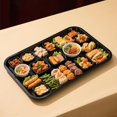 thumbnail image 5 of 12 Pack 16 x 12 Inch Black Fast Food Tray, Large Rectangular Restaurant Serving Trays, Plastic Cafeteria Trays School Lunch Trays, 5 of 5