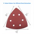 thumbnail image 6 of LotFancy Sanding Pad, 6 Holes, 60 Detail Sander Sandpaper, 40-240 Grit, 6 of 7
