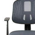 thumbnail image 3 of Flash Fundamentals Mid-Back Gray Mesh Swivel Task Office Chair with Pivot Back and Arms, BIFMA Certified, 3 of 9