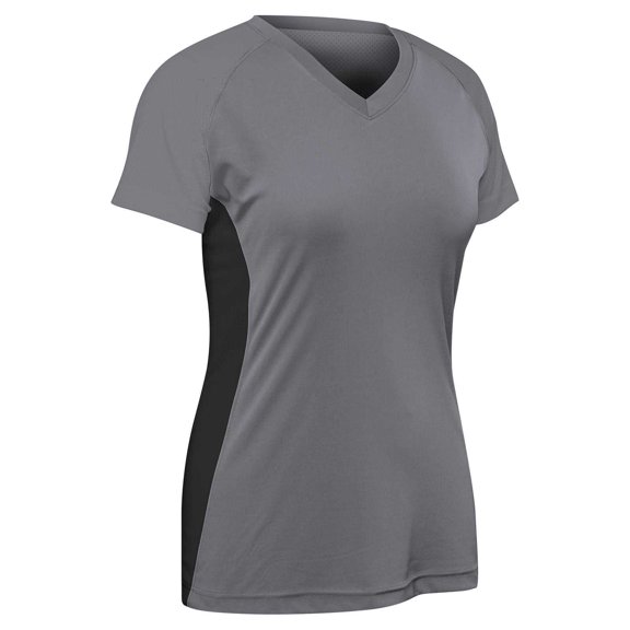 Champro Infinite V-Neck Short Sleeve Softball Jersey Women's Grey
