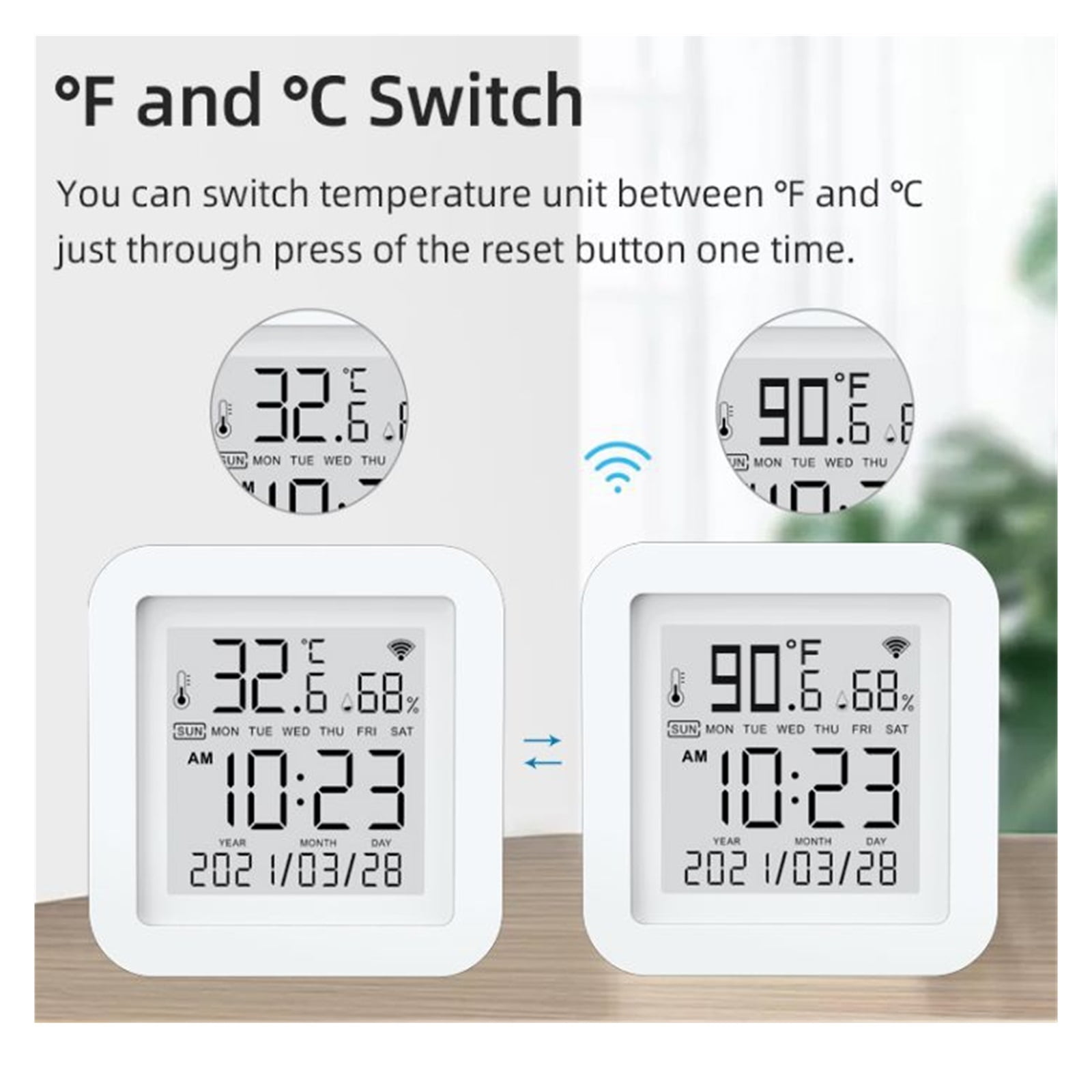 Temperature & Humidity Sensor LCD Screen Infrared Sensing Backlight Smart Remote Control ,Fast Response