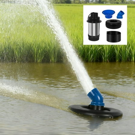 15000GPH Sump Pump with Irrigation Sprinkler, 750W 3/4HP Pond Fountain Aerator, 110V Aerator with 100 ft Power Cord, Stainless Steel Pond Jet System for Outdoor Ponds Pools