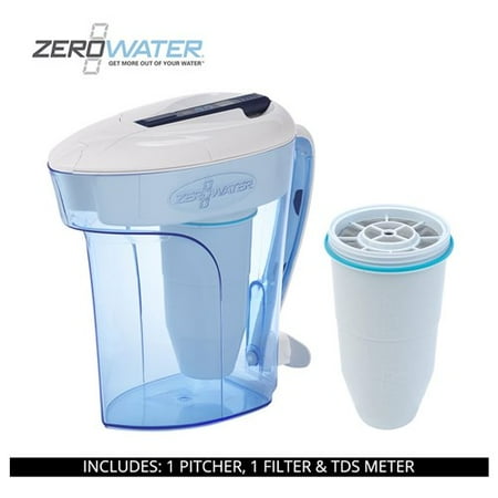 

ZeroWater 12 Cup Ready-Pour Pitcher with 2 Filters & TDS Meter ZD-012RP