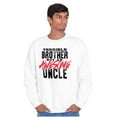 thumbnail image 4 of Terrible Brother Awesome Uncle Men's Big & Tall Crewneck Sweatshirt Brisco Brands 3X, 4 of 5