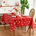 thumbnail image 3 of Valentine''s Day Tablecloth 70×70 Inch Round, Mini Love Hearts Pink Washable Table Cover for Party Picnic Dinner Decor, 3 of 6