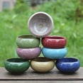 thumbnail image 2 of Mightlink Small Ceramic Succulent Planter Pot with Drainage Hole, Ice Crack Glaze Porcelain Handicraft Plant Container Gift for Home Office Desk Decoration - Random Color, 5PCS, 2 of 8