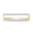 thumbnail image 3 of 1/4 CT Round Cut White Cubic Zirconia Enhancer Double Guard Ring In 14K Yellow Gold Over Sterling Silver (Color: White, Clarity: VVS1-VVS2, 0.25 Cttw) -4.5, 3 of 7