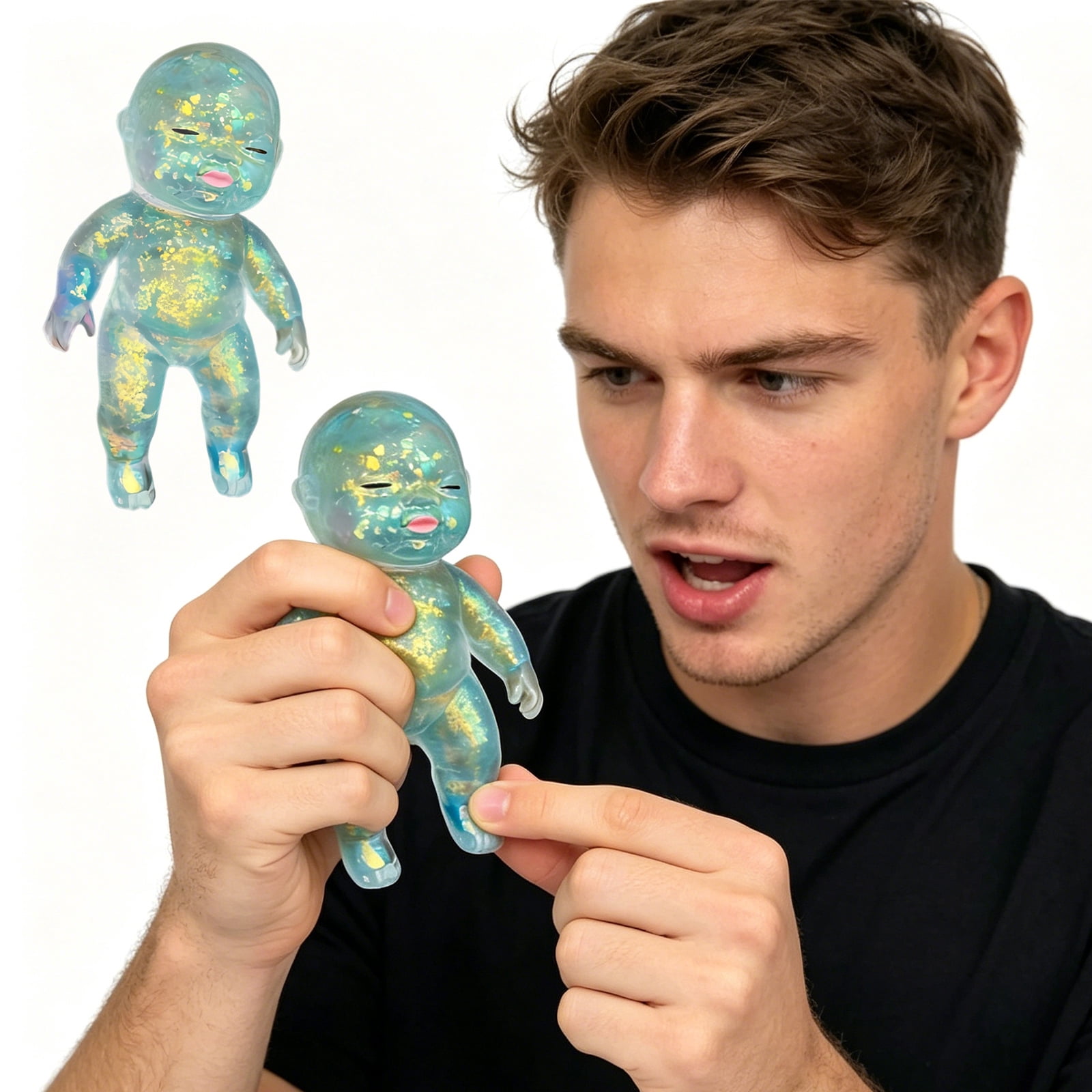 Sugar Squishy Baby - Soft Babies Sugar Swaps Toy - Mega Sensory Fidget Doll for Stress Relief & Tactile Play - Cute Squeeze Companion 2026 (2.75 Inch Green)