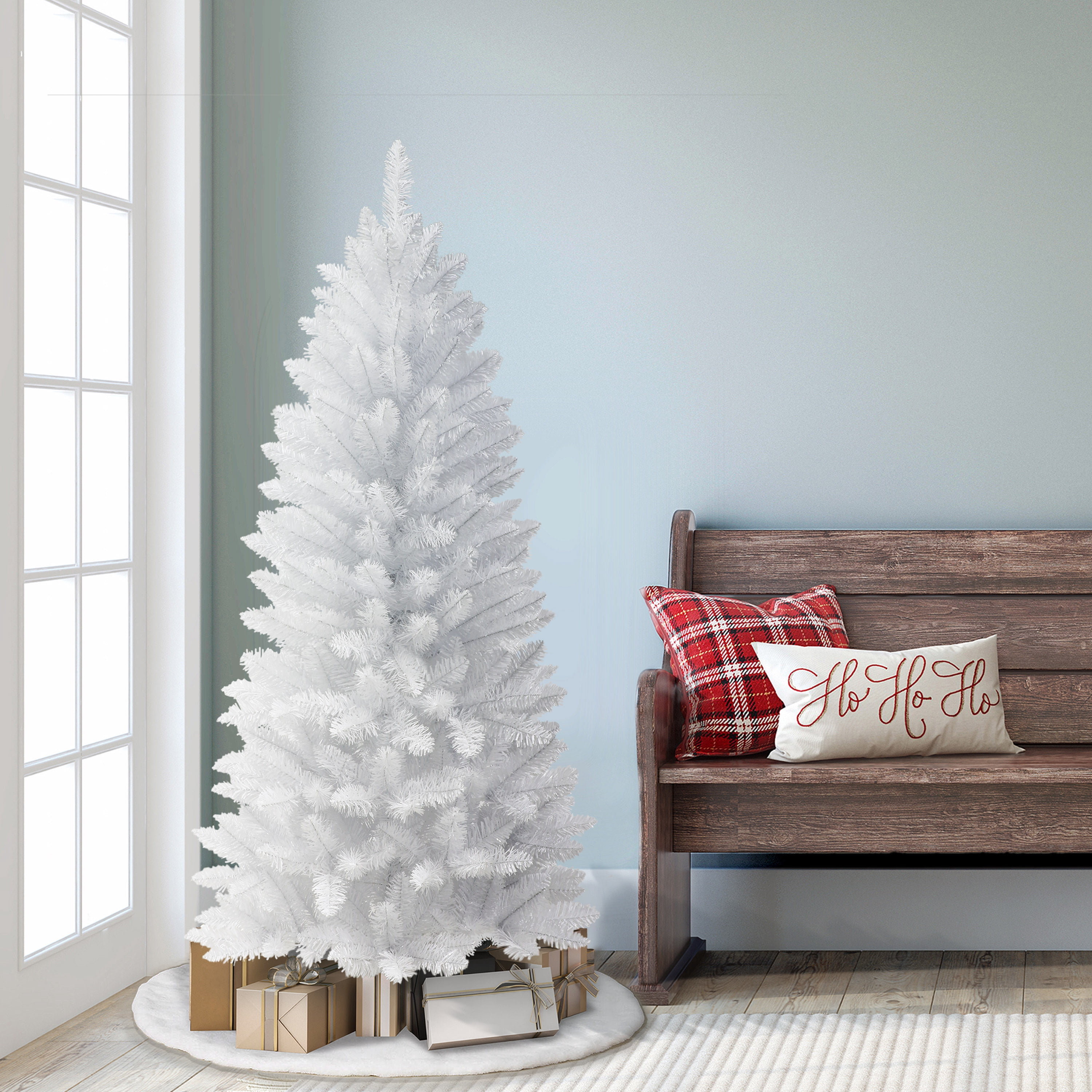 5 ft White Carson Artificial Pine Tree
