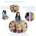 thumbnail image 2 of Posh Creations Bean Bag Stuffable Cover Only-for Toys,Canvas,Kids, 4 ft, Multicolor Flowers Gray, 2 of 3