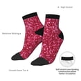 thumbnail image 6 of Fuzoiu Pink Glitter Print Adult Socks, Crew Moisture-wicking Socks, Unisex Cushion Crew Socks,Casual Sports Ankle Socks, 6 of 7