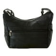 thumbnail image 2 of Women's Genuine Leather Purse Adjustable Strap Mid Size Multi Pocket Shoulder Bag, 2 of 24